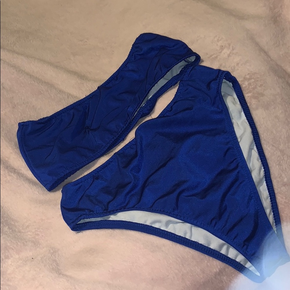 Strapless high waisted bikini